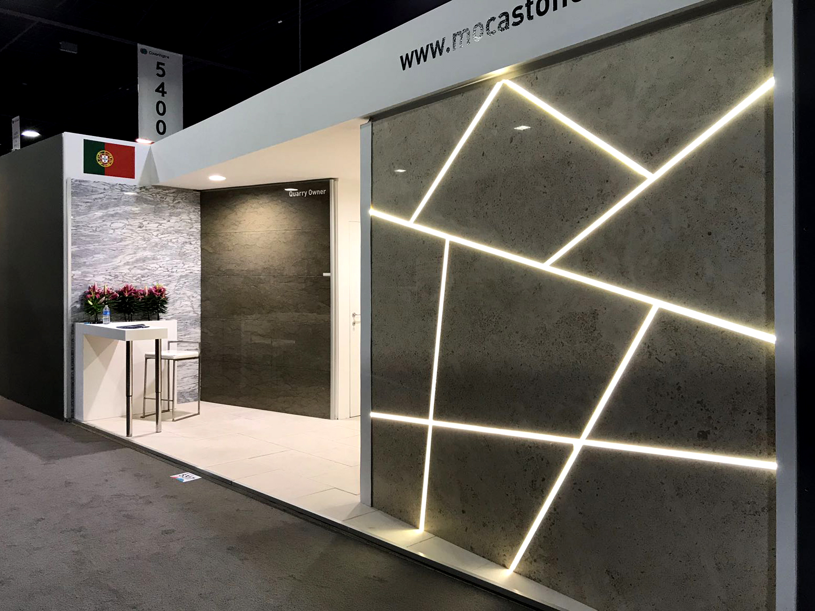 coverings, moca stone tradeshow, moca stone exhibition, portugal company stone