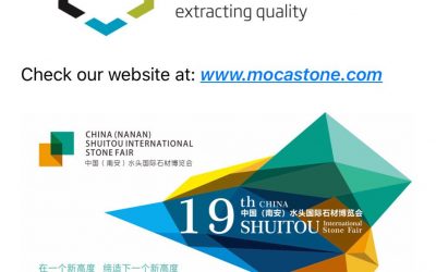 Moca Stone will be at Shuitou International Fair (China) in November