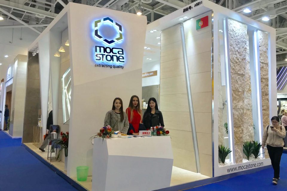 moca stone, xiamen, china, tradeshow, own quarries, stone, lime stone, moleanos, 